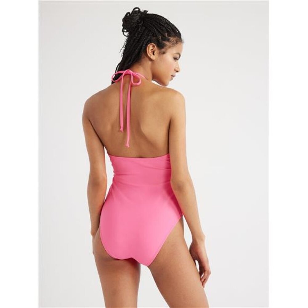 Ruched V-Neck One-Piece Swimsuit - Picture 5 of 8